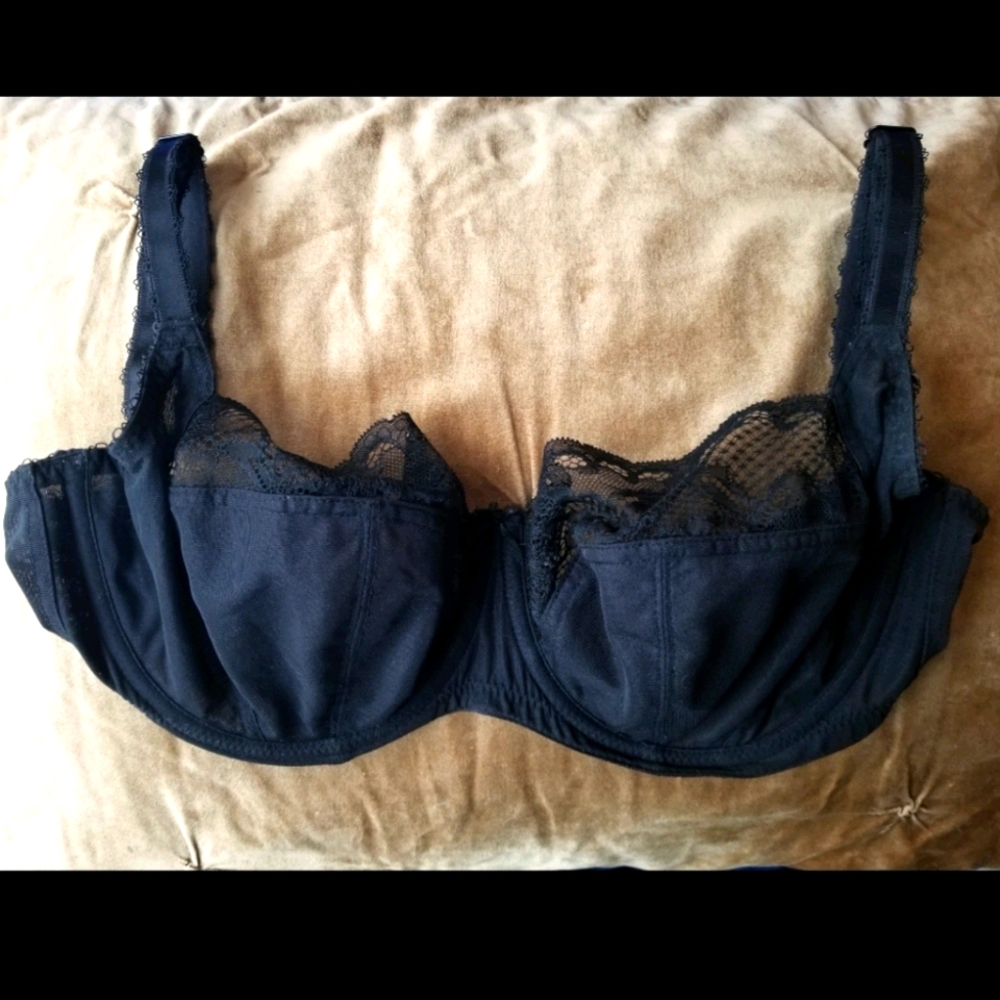 Panache Jasmine Balconette Bra - 32FF Black